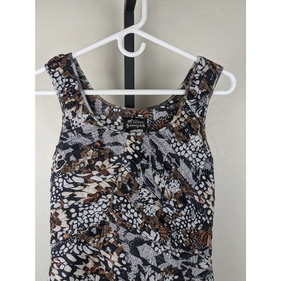 Torn by Ronny Kobo Sleeveless Midi Length Bodycon Dress butterfly print - Picture 5 of 9